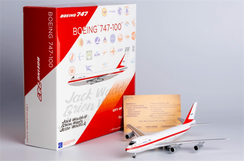 NG 1:400 Boeing B747-100 Painted N7470 Alloy Finished Aircraft