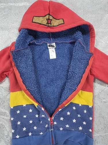 Wonder Woman Girls Lot Full Costume Set with Hoodie, Plush Doll Size 5/s - Picture 4 of 19