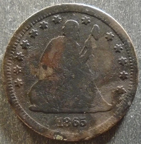 1865-P Seated Liberty Quarter — photo from another recent sale