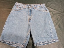 VTG 1990's Levi  s 550 Shorts Men  s 32 Relaxed Fit Light Wash Denim Orange Tab