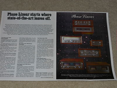 Phase Linear 1976 Ad, 2 Pg , 700b Verstärker, 400,200, 4000 Preamp, 2000, 5000