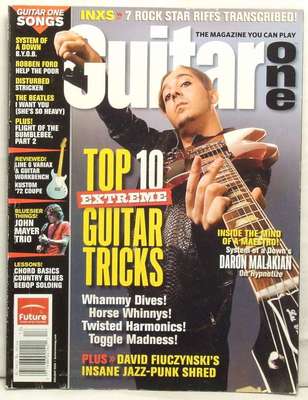 TOP 10 TRICKS GUITAR ONE MAGAZINE DARON MALAKIAN SYSTEM OF A DOWN HOLIDAY 2005!