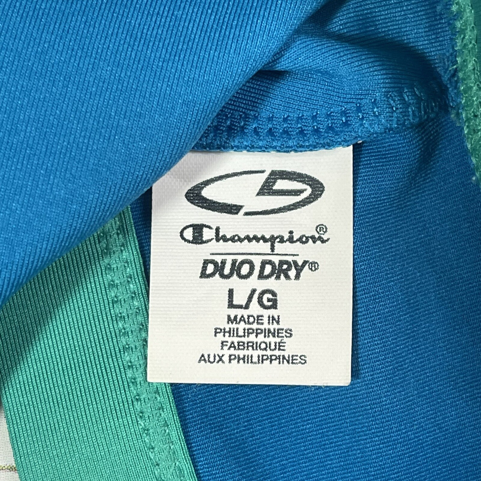 Champion C9 Sports Bra Womens Size Large Blue Green Duo Dry Racerback
