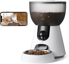 F4-C Smart Automatic Pet Feeder with 160° Wide-Angle Camera, 5G Wifi Connectivit