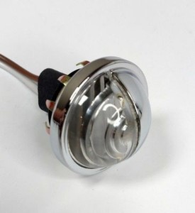 round license plate light