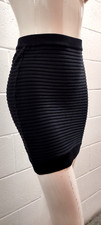 Vintage Cache Black Short Skirt Bombshell 90s Bodycon Fit SILK SPANDEX Small
