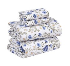 RUVANTI 100 Cotton Sheets Queen Size Set - Cooling Percale Bed Sheets - Cris...