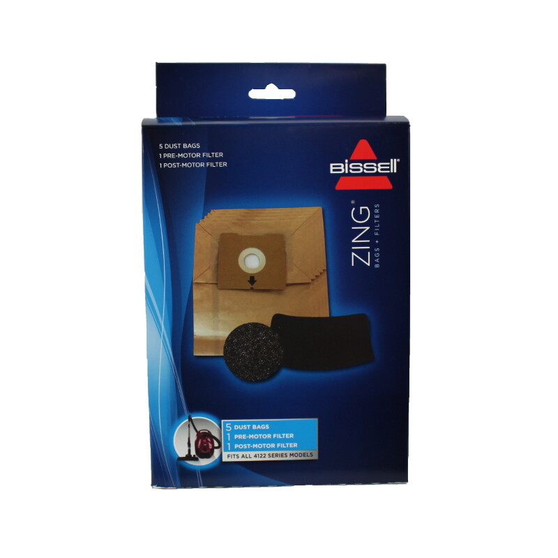 Bissell 4122 Zing Canister Vacuum 5 Bags and 2 Filters, 1480 GENUINE eBay