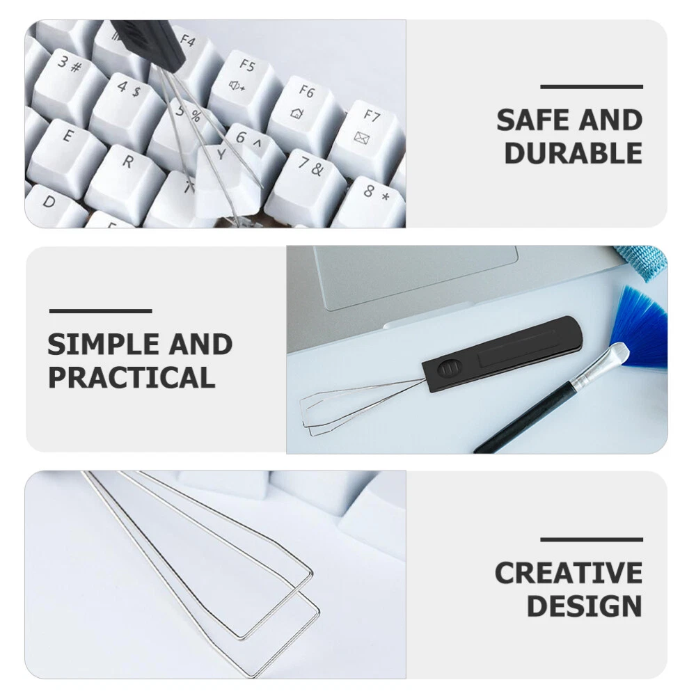 Tumbler Lid Cleaning Brush with Keycap Puller for Office Keyboard Tools