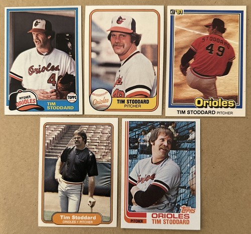 Tim Stoddard Lot Of 5 Baltimore Orioles ⚾️
