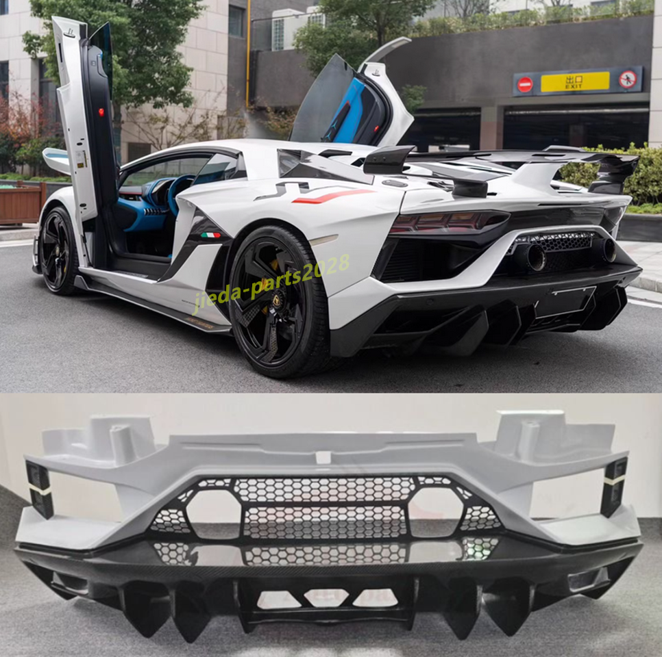 For Lamborghini Aventador Half Carbon Fiber Rear Bumper Lip