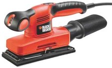 BLACK+DECKER 240 W Orbital Sander Power Tool 1/3 Sheet with Kitbox, KA320EKA-GB