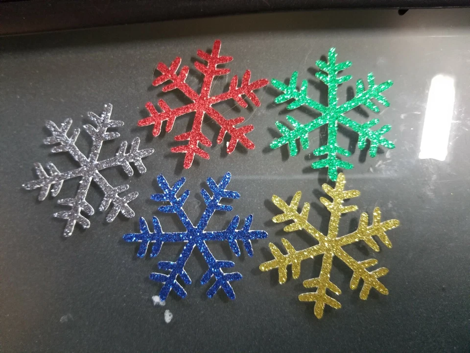 Campanas de Navidad Copo de Nieve Reno Brillo Cupcake Decoración para Pasteles Foto 2 de 4