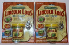 2001 Lincoln Logs Build A Log Cabin Keychain Basic Fun RETIRED New in package