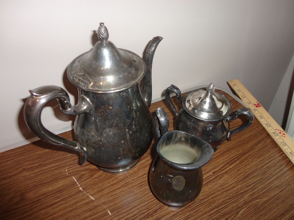 REED & BARTON ティーポット REED & BARTON JAMESTOWN SILVER PLATE TEAPOT 1800 CREAMER 1803