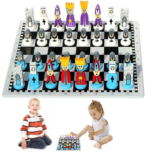 Wooden Chess Set 11.88x11.88inch Christmas Gifts Educational Toy For Children
