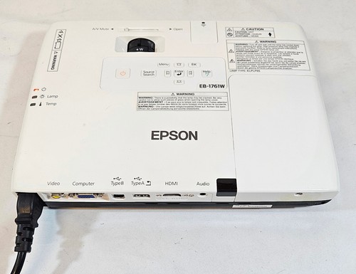 Epson EB-1761W Proiettore LCD, Proiettore Cinema, Modello H478B, Con Telecomando, Custodia - Foto 8 di 23