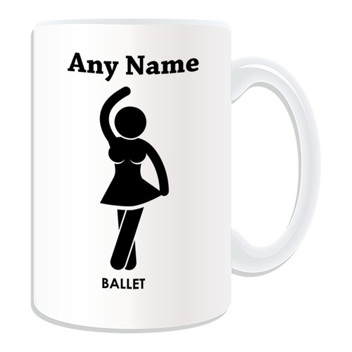 Personalised Gift Ballet Dancer Mug Money Box Cup Dance Girl Swan Lake Name Tea - Picture 16 of 20