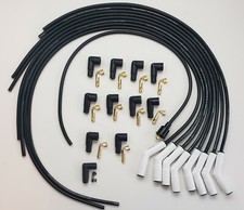 Bb Chevy Ford Ceramic 45 135 Degree Boot 8.5mm Universal Spark Plug Wires Points
