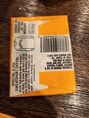 1987 Topps Garbage Pail Kids 9th series Unopened wax pack GPK - Picture 3 of 3