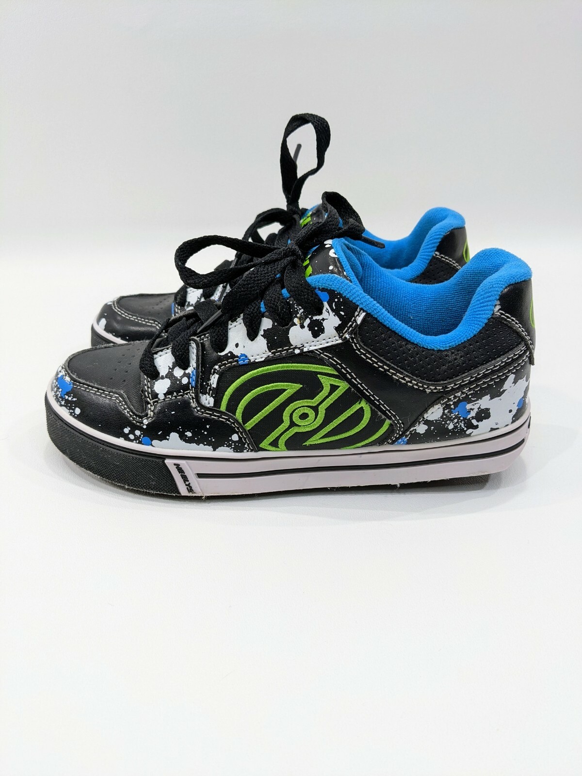 Heelys Ninja Grip Black/blue/white Youth Lace up Size 3 Style 770329