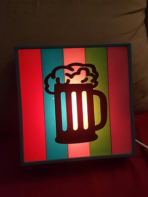 Beer Mug Light Box Bar Sign MoMan Cave Target 2001 