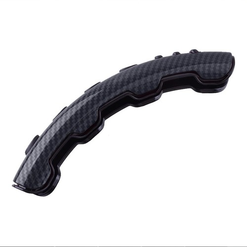 2pcs Carbon Fiber Black Accessories Car Steering Wheel Booster Cover Non-Slip - Picture 2 of 11