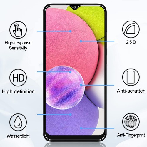 3-Pack Premium HD Tempered Glass Screen Protector for Samsung Galaxy A03s - 第 5/7 張圖片