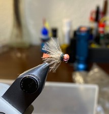 Six Tasmanian Devil hare's ear euro nymph fly size #16, 3.2 mm tungsten bead 