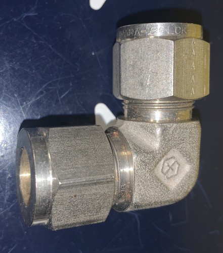 IHARA 1/2” Tube x 1/2” Tube 316L Stainless Steel Union Elbow 90 SS-810-9 - Picture 3 of 4