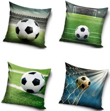 Fu&szlig;ball Kissenbezug Samt Velour 40x40cm | LAGERAUFL&Ouml;SUNG / 5&euro; ANGEBOT !!!