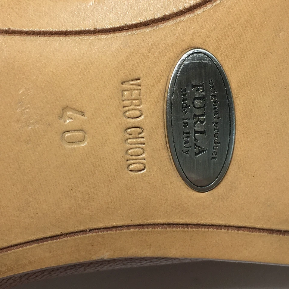 Botas Chelsea Furla Grace Botines Zapatos Mujer Talla 9 EE. UU. 40 UE Cuero Marrón Foto 2 de 4