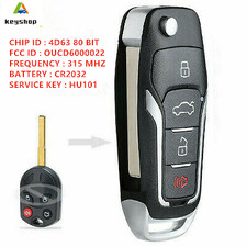 Upgraded Flip Key Remote For 2012-2018 Ford Focus Chip Keyless Entry Alarm Fob