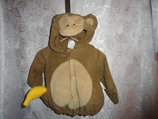 TODDLER MONKEY W/BANANA HALLOWEEN COSTUME-SIZE 0-6 MONTHS
