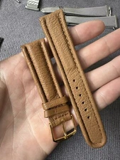 Vintage Watch Strap 20 mm  Leather Nos Top Quality V57