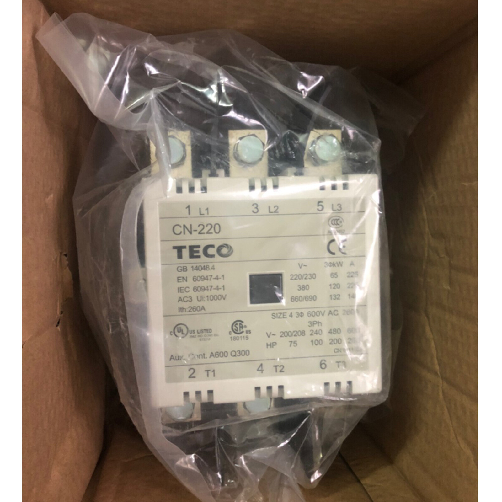One New AC contactor For TECO CN-220 220V #A6-37