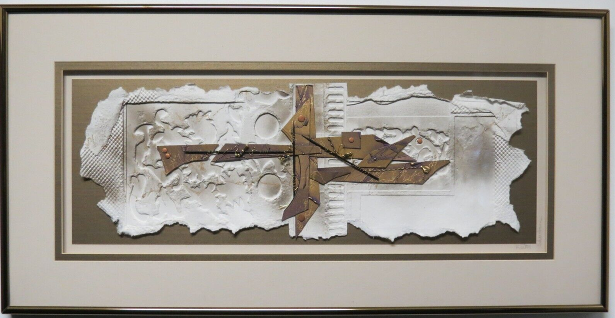 Kathy Sheldon Original 3D Abstract Mixed Media Paper Framed Art | eBay