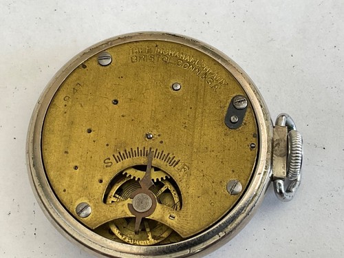 Unusual Ingraham ShipMate men’s 16 Size Running $ Pocket Watch - Picture 3 of 6