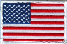 American Flag Patch-Star Field Left, Lot of 2 - 3 1/2" X 2 1/4" Sew-on Only