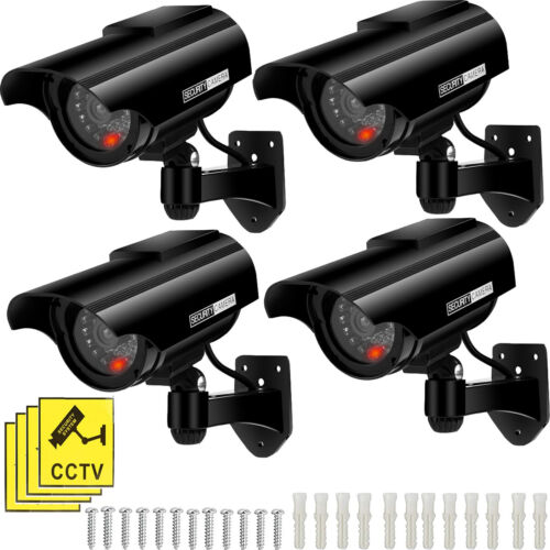 Cámara de vigilancia de seguridad falsa falsa de energía solar CCTV LED cámara de luz intermitente - Imagen 8 de 18