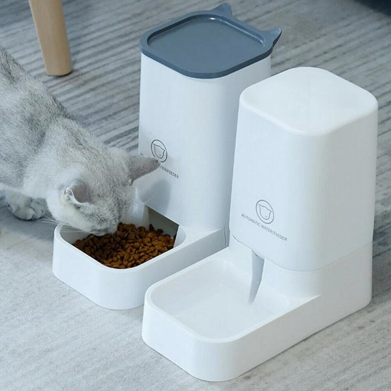 Automatic Large Pet Feeder Dog Cat Food Dispenser Water Fountain