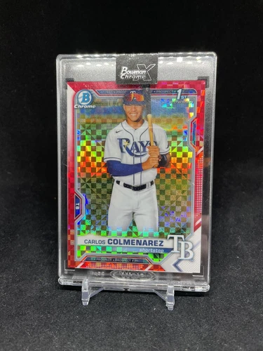 2021 Bowman Chrome X Carlos Colmenarez Red X-Fractor Numbered to ONLY 3!!!