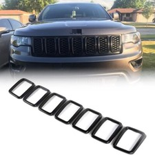 Black Front Bumper Hood Grille Trim Plastic Cover Fits 17-21 Grand Cherokee WK2