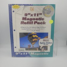 Thompson 9" x 11" Magnetic Refill pack -20 Self-Adhesive Pages, caption stickers