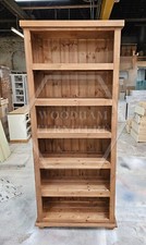 HANDMADE FLORIDA 5 SHELVED BOOKCASE IN OLD ANTIQUE WAX (NOT FLATPACKED)