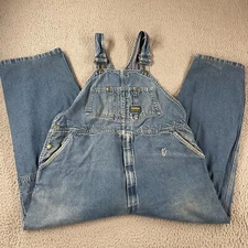 Vintage Osh Kosh B'Gosh Overalls Mens Size 44x29 Denim Vestbak Bib Workwear USA*