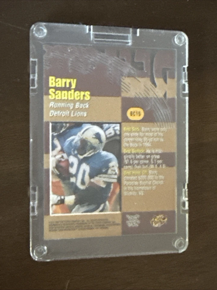 BARRY SANDERS 1997 BOWMAN'S BEST CUTS #BC15 CHROME INSERT PSA 9 LIONS NFL HOF - Image 3 of 4