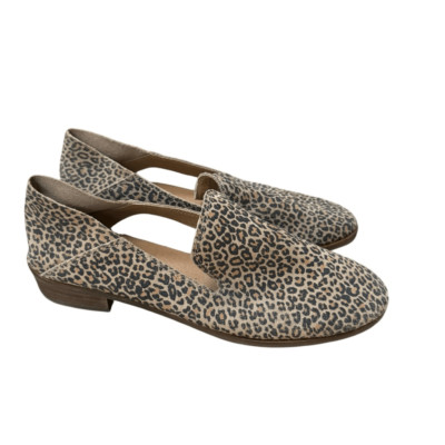 Lucky Brand Cahill Loafer Flat leather Leopard, Women's size 8