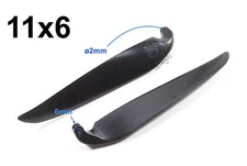 1Pair 11"x6" Nylon Folding Propeller Blade for RC Powered Glider Plane US SHIP