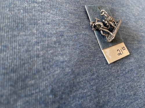 SUPER! Estate 50s-60s NOC Ster CHARM: 3D MINER Pack MULE Pick Ax /fine details!! - Picture 12 of 15